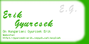 erik gyurcsek business card